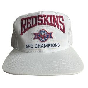 Vintage New Era Redskins Super Bowl XXVI NFC Champions Snapbac Hat Made in Korea